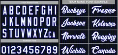 Black White-Royal Stripe Authentic Fashion Baseball Jersey 3