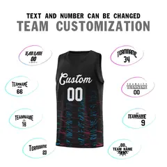 Black White Scratches Pattern Sports Basketball Jersey 3