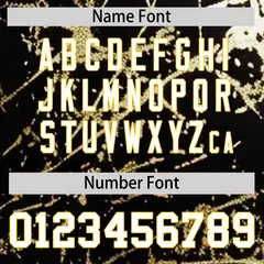 Black White Shiny Gold Cracked Foil Hip Hop Baseball Jersey 5