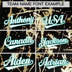 Black White Shiny Gold Cracked Foil Mesh Baseball Jersey 4