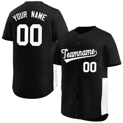 Black White Side Two-Tone Authentic Baseball Jersey 1