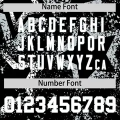 Black White Silver Graffiti Star Ink Texture Baseball Jersey 4