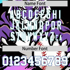 Black White Sky Blue Full-Snap Tiger Graffiti Baseball Jersey 7