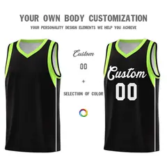 Black White Sleeve Color Block Classic Basketball Jersey 3