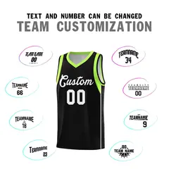 Black White Sleeve Color Block Classic Basketball Jersey 4
