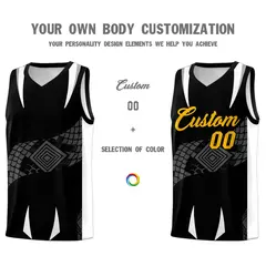 Black White Snake Scale Venomous Fang Graffiti Basketball Jersey 3