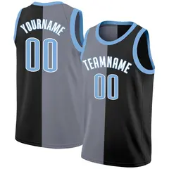 Black White Split Fashion Basketball Jersey 1