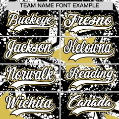 Black White Star Graffiti Baseball Jersey 7