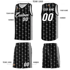 Black White Star Graffiti Sports Uniform Basketball Jersey 5