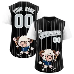 Black White Stripe Animals Graffiti Raglan Baseball Jersey 1