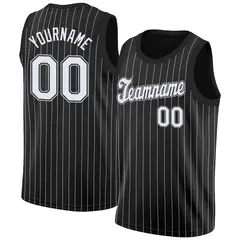 Black White Stripe Fashion Breathable Basketball Jersey