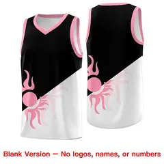 Black White Sunburst Two Tone Athletic Basketball Jersey 2