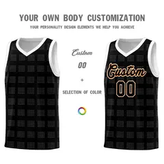 Black White Trailblazer Dot Pattern Basketball Jersey 3