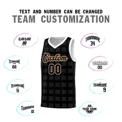 Black White Trailblazer Dot Pattern Basketball Jersey 4
