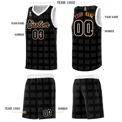 Black White Trailblazer Dot Pattern Basketball Jersey 5