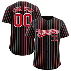 Black White Tricolor Stripe Fashion Baseball Jersey