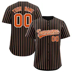 Black White Tricolor Stripe Fashion Baseball Jersey