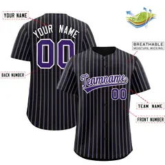 Black White Tricolor Stripe Fashion Baseball Jersey 2