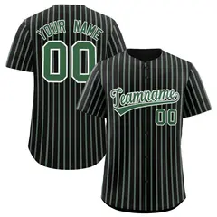 Black White Tricolor Stripe Fashion Baseball Jersey 1