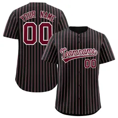 Black White Tricolor Stripe Fashion Baseball Jersey 1