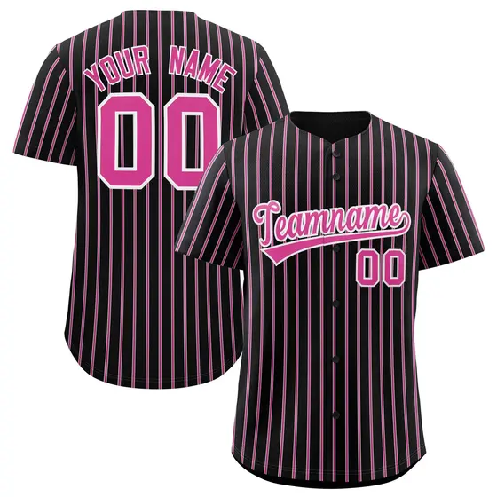 Black White Tricolor Stripe Fashion Baseball Jersey