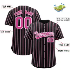 Black White Tricolor Stripe Fashion Baseball Jersey 2