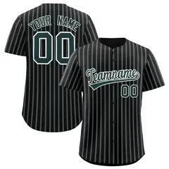 Black White Tricolor Stripe Fashion Baseball Jersey 1