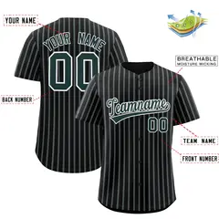 Black White Tricolor Stripe Fashion Baseball Jersey 2