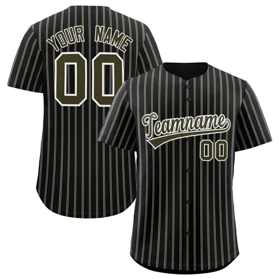 Black White Tricolor Stripe Fashion Baseball Jersey