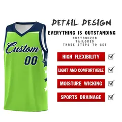 Black White Two Tone Side Star Color Block Basketball Jersey 2