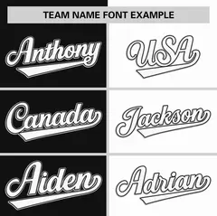 Black White Two Tone Striped Authentic Baseball Jersey 3