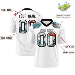 Black White Ukiyo-e Auspicious Clouds Graffiti Football Jersey 2