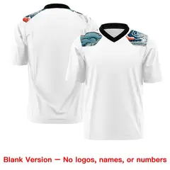 Black White Ukiyo-e Auspicious Clouds Graffiti Football Jersey 7