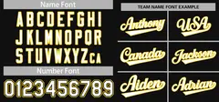 Black White-Yellow Classic Style Baseball Jersey 3