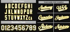 Black White-Yellow Classic Style Baseball Jersey 3