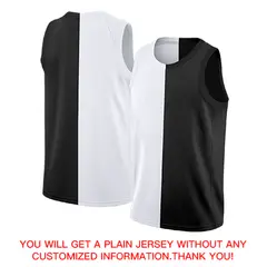 Black White-Yellow Split Fashion Basketball Jersey 4