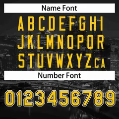 Black Yellow-Black Pittsburgh City Skyline Baseball Jersey 4