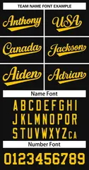 Black Yellow Classic Basketball Jersey 3