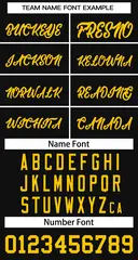 Black Yellow Classic Basketball Jersey 3