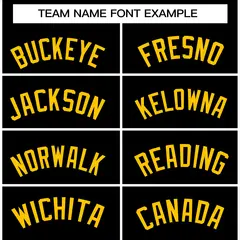 Black Yellow Classic Style Authentic Baseball Jersey 13