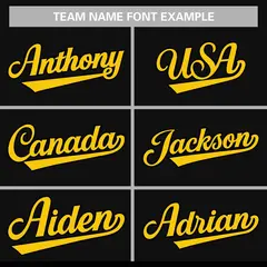 Black Yellow Classic Style Authentic Baseball Jersey 7