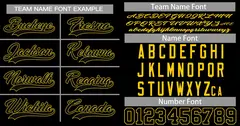 Black Yellow Classic Style Authentic Baseball Jersey 3