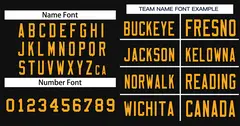 Black Yellow Classic Style Authentic Baseball Jersey 3