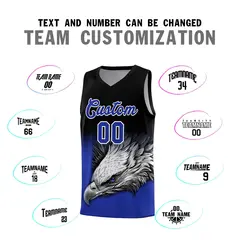 Black Yellow Eagle Graffiti Pattern Basketball Jersey 2