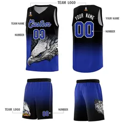 Black Yellow Eagle Graffiti Pattern Basketball Jersey 3