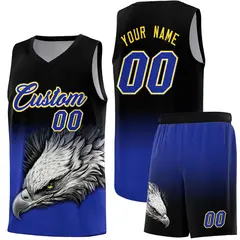 Black Yellow Eagle Graffiti Pattern Basketball Jersey