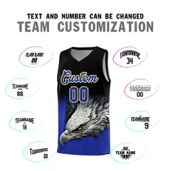 Black Yellow Eagle Graffiti Pattern Basketball Jersey 2