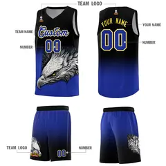 Black Yellow Eagle Graffiti Pattern Basketball Jersey 3