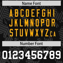 Black Yellow Graffiti Line Authentic Football Jersey 4