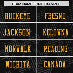 Black Yellow Graffiti Line Authentic Football Jersey 3